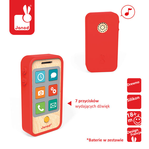 Holztelefon mit Geräuschen - tablude.com