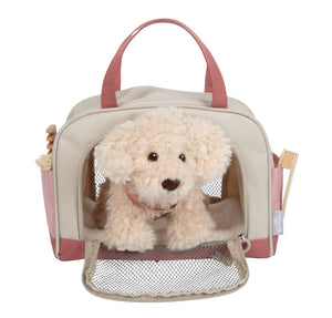 Plüschhund mit rosa Transporttasche und Pflegeset (ab 2 Jahren)