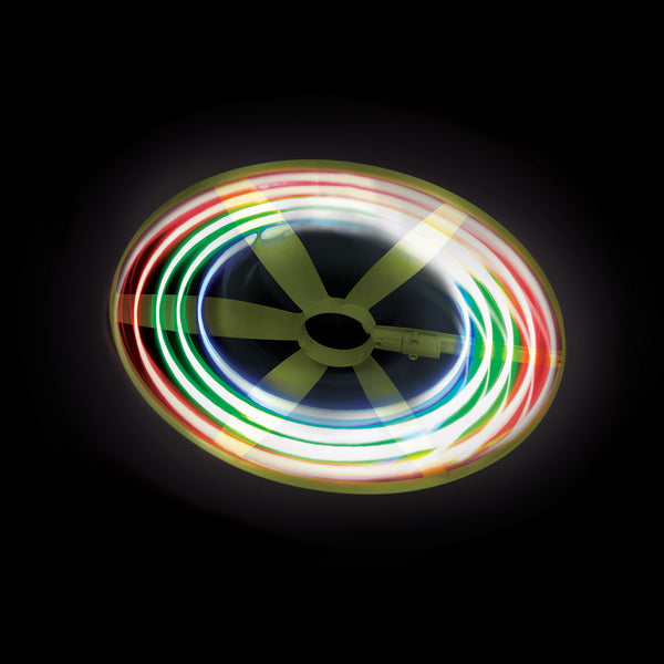 Fliegender Propeller - Scheibe mit farbigem Licht - tablude.com