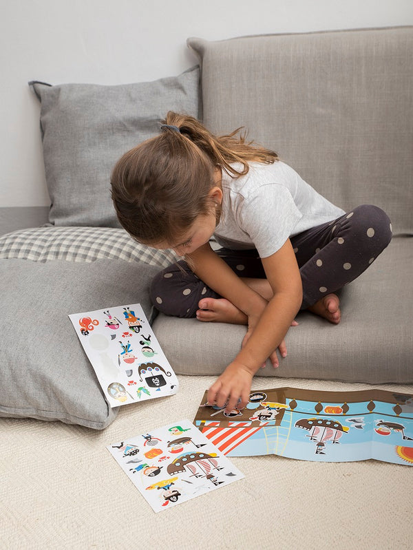 Stickerset mit 2 Platten – Piraten - tablude.com
