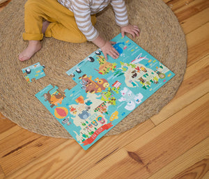 Puzzle XL – Weltkarte 3+ - tablude.com