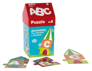 Puzzle im Kartonhaus – Buchstaben 3+ - tablude.com