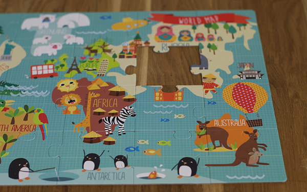 Puzzle XL – Weltkarte 3+ - tablude.com
