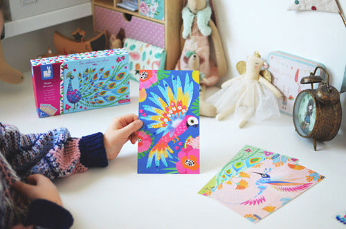 Kunstset mit magischen Strasssteinen – Schöne Vögel - tablude.com