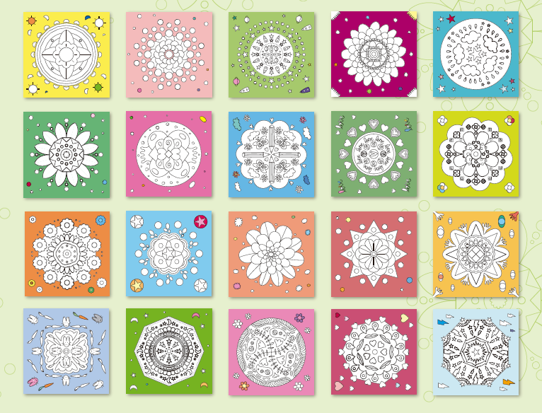 Malbuch mit Buntstiften – Mandala - tablude.com