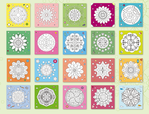 Malbuch mit Buntstiften – Mandala - tablude.com
