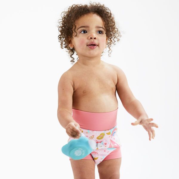 Schwimmwindel Happy Nappy 12-24 Monate Eule und Kätzchen (XL)