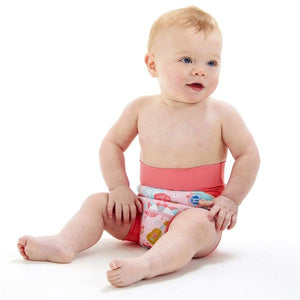 Schwimmwindel Happy Nappy 12-24 Monate Eule und Kätzchen (XL)