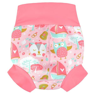 Schwimmwindel Happy Nappy 12-24 Monate Eule und Kätzchen (XL)