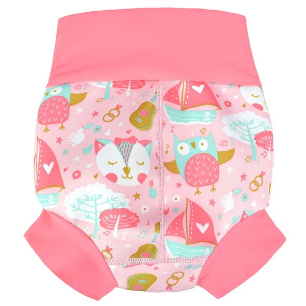 Schwimmwindel Happy Nappy 12-24 Monate Eule und Kätzchen (XL)