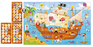 Beobachtungspuzzle – Piratenschiff 104 Teile 5+ - tablude.com