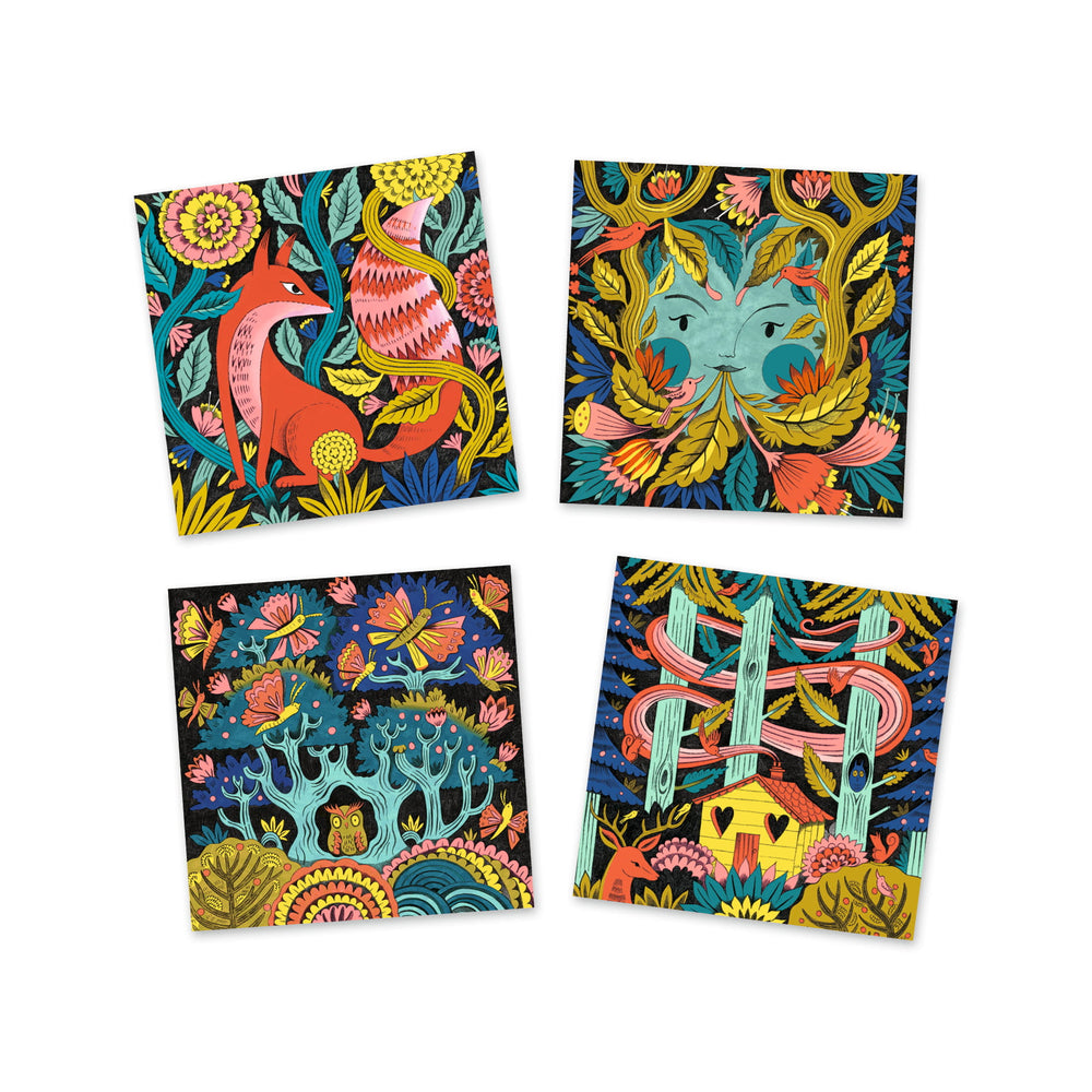 3D-Malvorlagen – Zauberwald - tablude.com