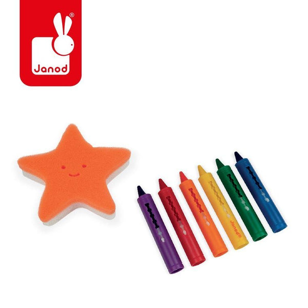 6-farbige Badestifte mit Schwamm - tablude.com