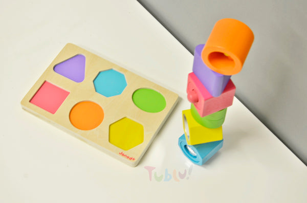 Sensorisches Holzpuzzle – Formen und Geräusche - tablude.com