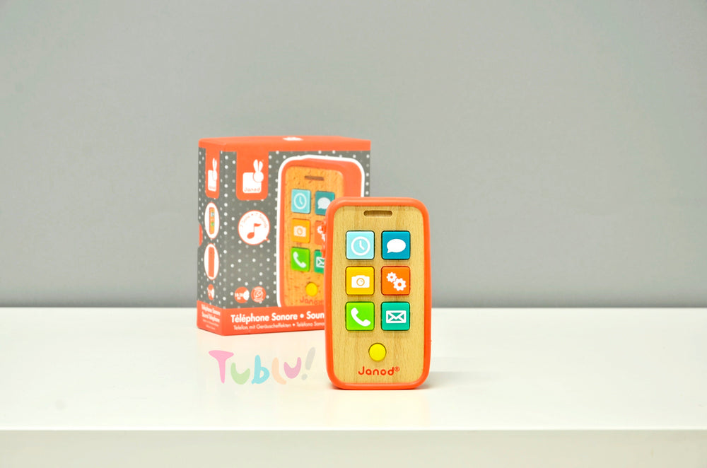 Holztelefon mit Geräuschen - tablude.com