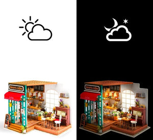 Bemaltes Modell Mini Café