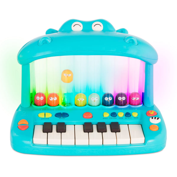 Keyboard mit springenden Vögeln – Hippo Pop Play Piano - tablude.com
