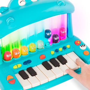 Keyboard mit springenden Vögeln – Hippo Pop Play Piano - tablude.com