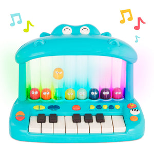 Keyboard mit springenden Vögeln – Hippo Pop Play Piano - tablude.com