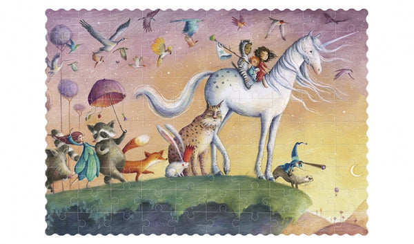 Taschenpuzzle für Kinder, 100 Teile – Mein Einhorn - tablude.com