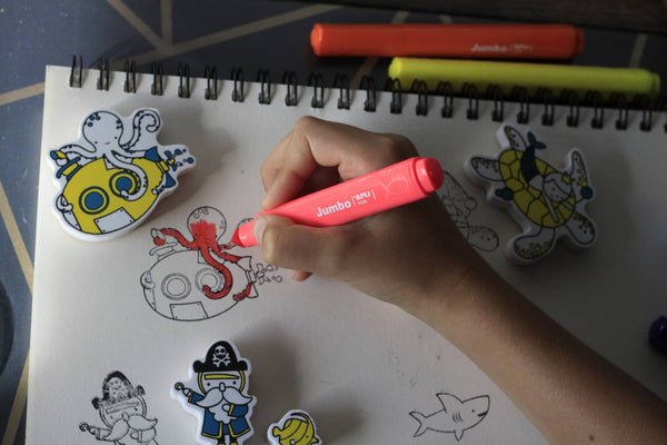 Stempel mit Marker – Ozean 3+
