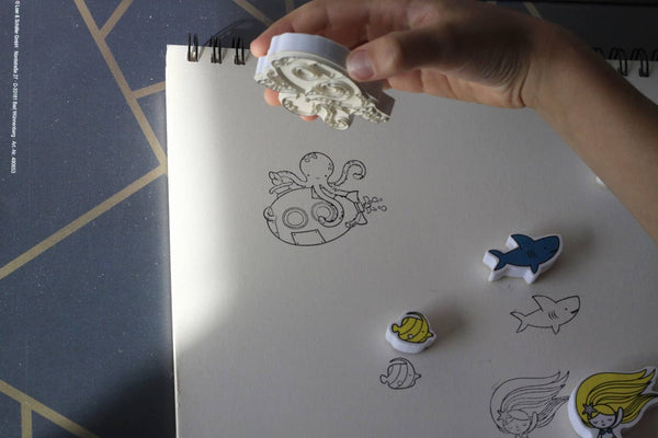 Stempel mit Marker – Ozean 3+