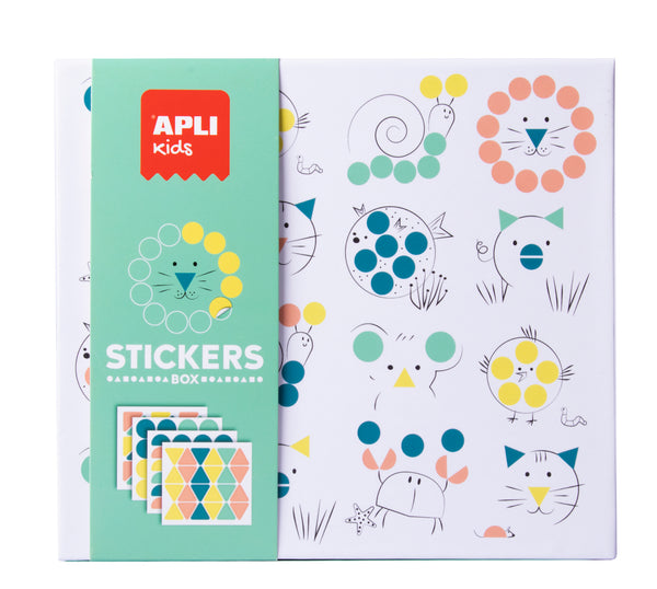 Stickerset mit geometrischen Motiven – Tiere - tablude.com