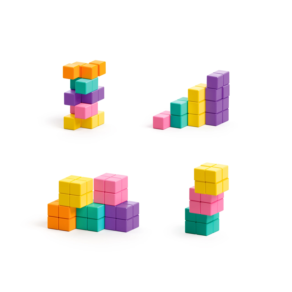 Magnetische Bausteine Neon
