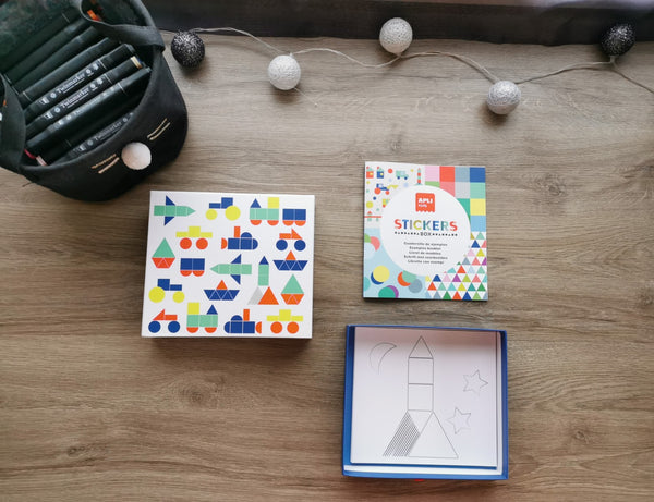 Set mit geometrischen Aufklebern – Fahrzeuge - tablude.com