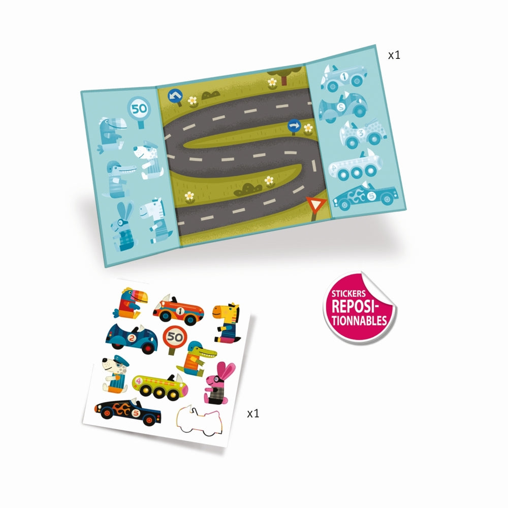 Set mit wiederverwendbaren Aufklebern – Autos - tablude.com