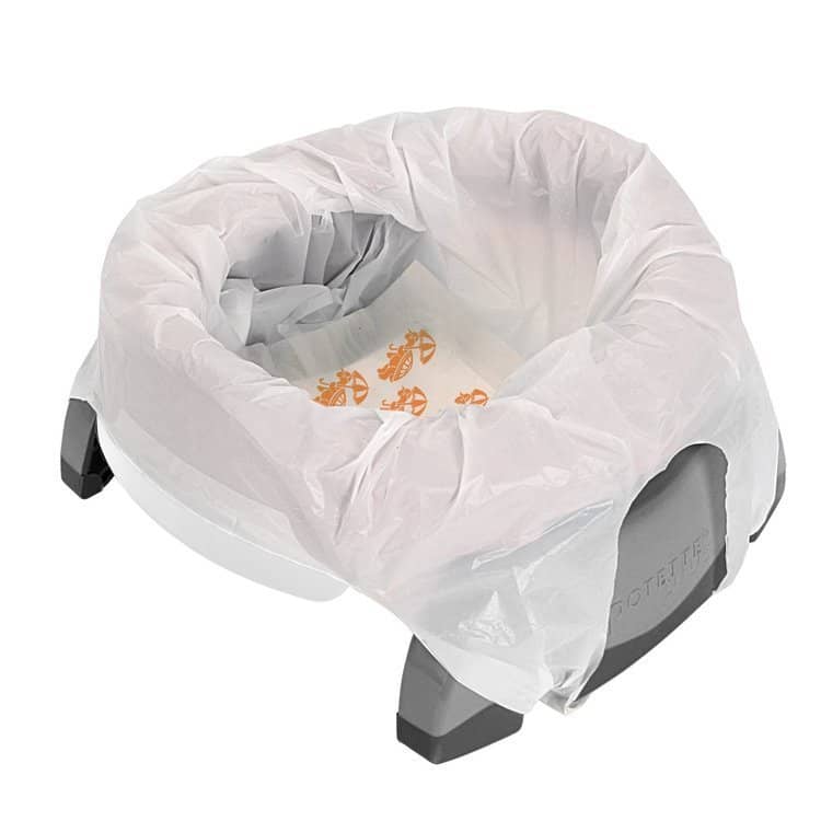 3-in-1 Set Töpfchen mit Zubehör – Weiß-Grau