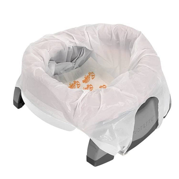 3-in-1 Set Töpfchen mit Zubehör – Weiß-Grau