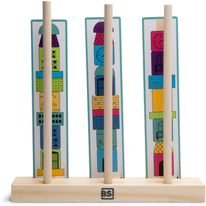 Holzpuzzle – Turm aus Bausteinen - tablude.com