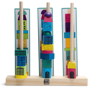 Holzpuzzle – Turm aus Bausteinen - tablude.com