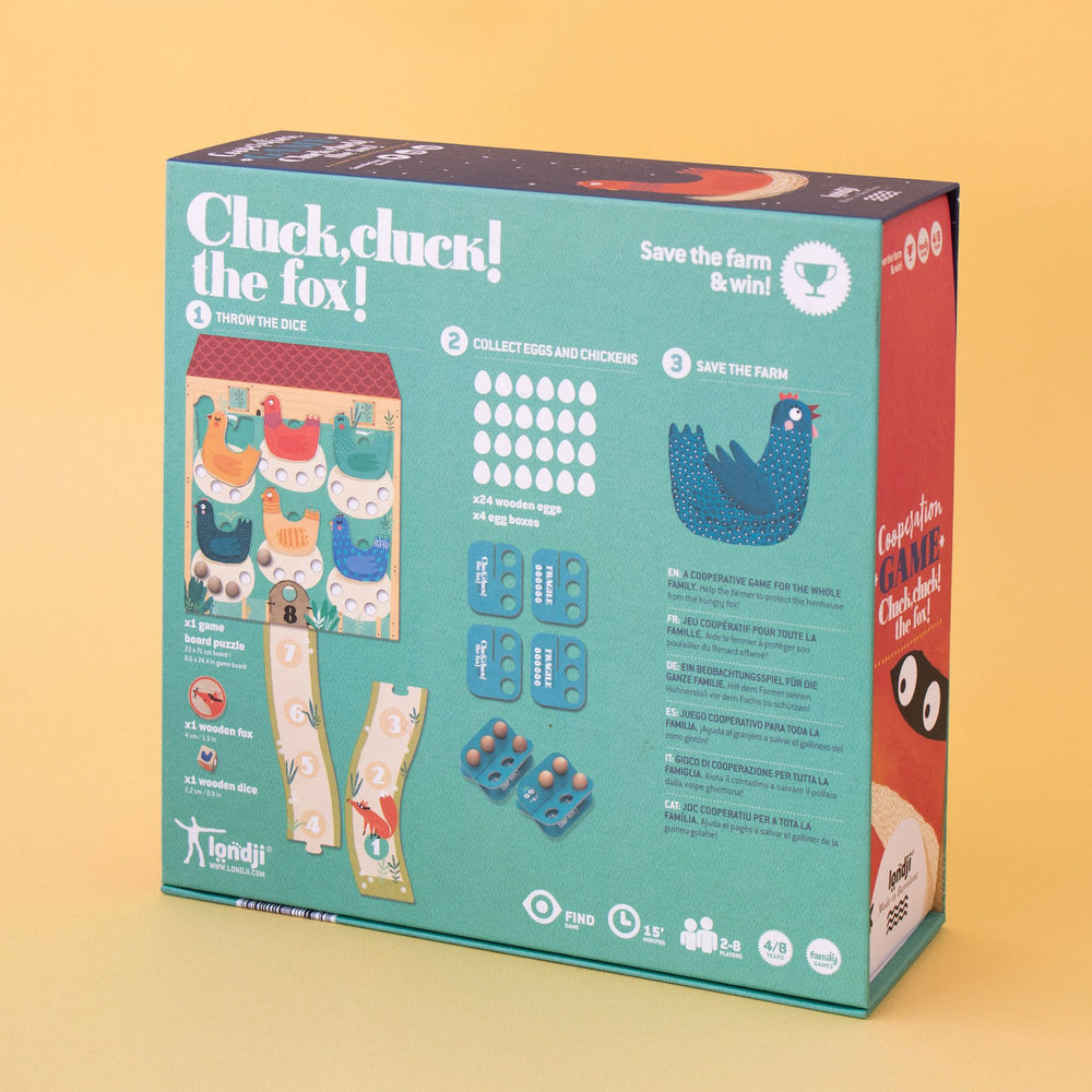 Familienspiel Cluck, cluck! Fox! – Klopf, klopf, hier ist der Fuchs! - tablude.com