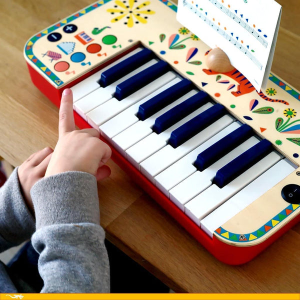 Synthesizer aus Holz - Elektronisches Kinder-Keyboard