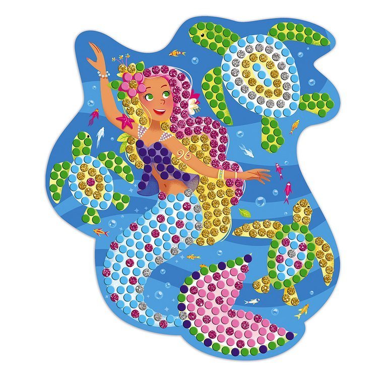 Kreativset Mosaik – Delfine und Meerjungfrauen 7 - tablude.com