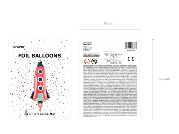 Folienballon – Rakete 115 cm