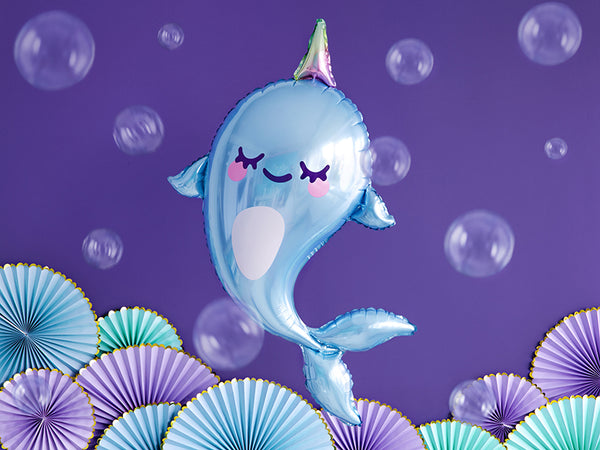 Folienballon – Narwal 87 cm