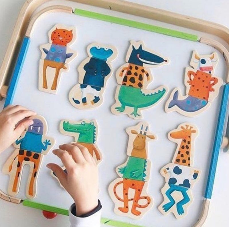 Holz-Magnetpuzzle – Tiere 24 Teile - tablude.com