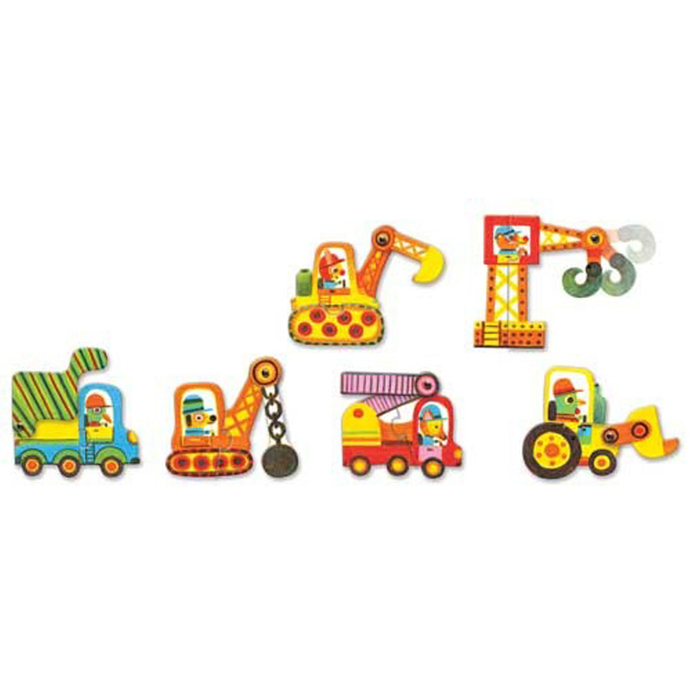 Bewegliches Puzzle Duo für die Kleinsten – Fahrzeuge - tablude.com