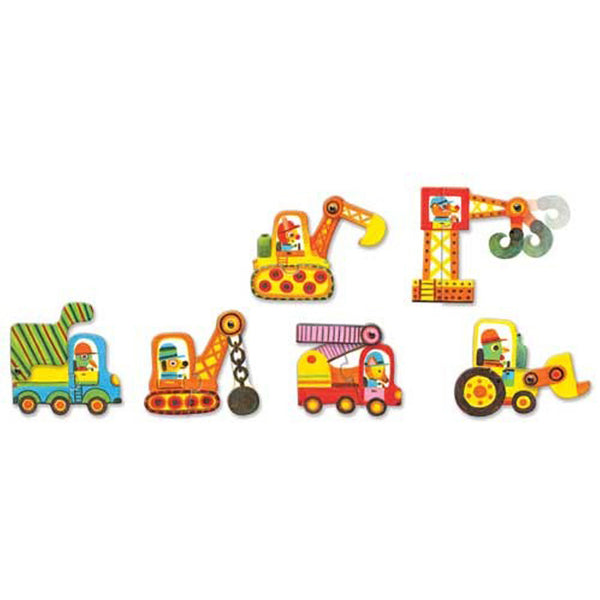 Bewegliches Puzzle Duo für die Kleinsten – Fahrzeuge - tablude.com