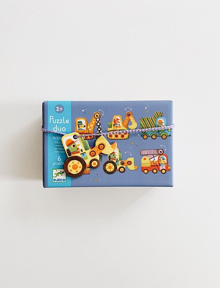 Bewegliches Puzzle Duo für die Kleinsten – Fahrzeuge - tablude.com