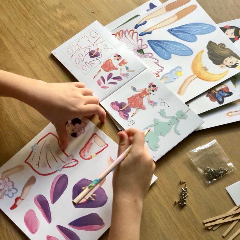 Kunstset mit beweglichen Elementen  – Feen - tablude.com