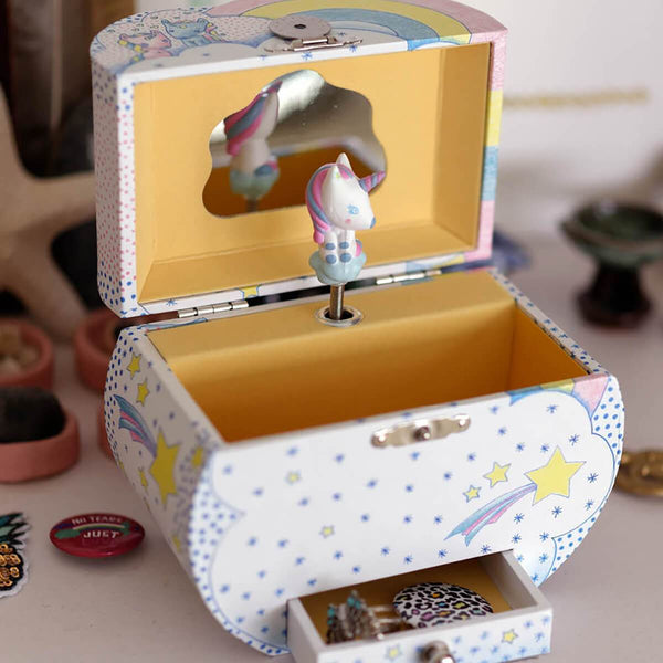 Schatulle mit Spieluhr  – Einhorn - tablude.com