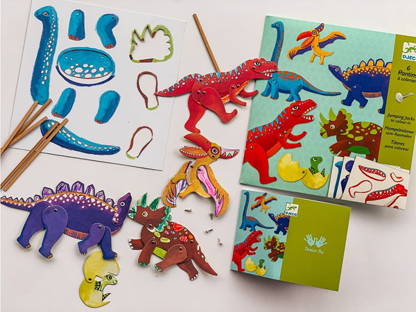 Malset mit beweglichen Elementen – Dinosaurier - tablude.com