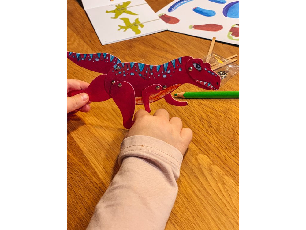 Malset mit beweglichen Elementen – Dinosaurier - tablude.com