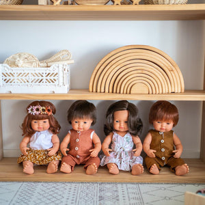 Puppe Mädchen – Europäerin, braune Haare, 38 cm