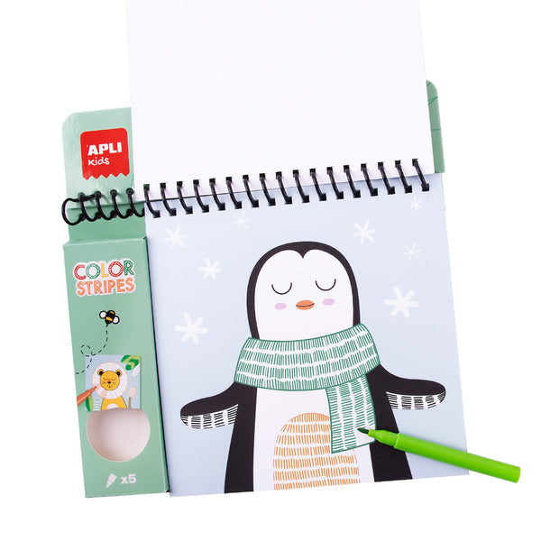 Malbuch mit Markern – Color Stripes - tablude.com