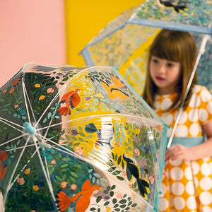 Regenschirm  - Vögel und Blumen - tablude.com